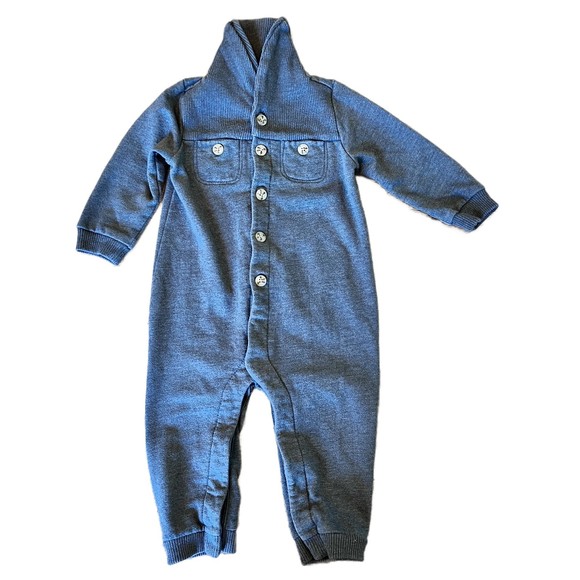 GAP Baby Cozy Grey One Piece Outfit 12-18 months - Picture 1 of 6